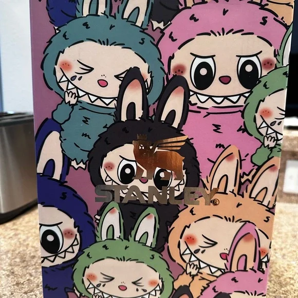 Stanley Quencher H2.0 Tumbler  Labubu with Pink and Cream Design - Picture 2 of 11